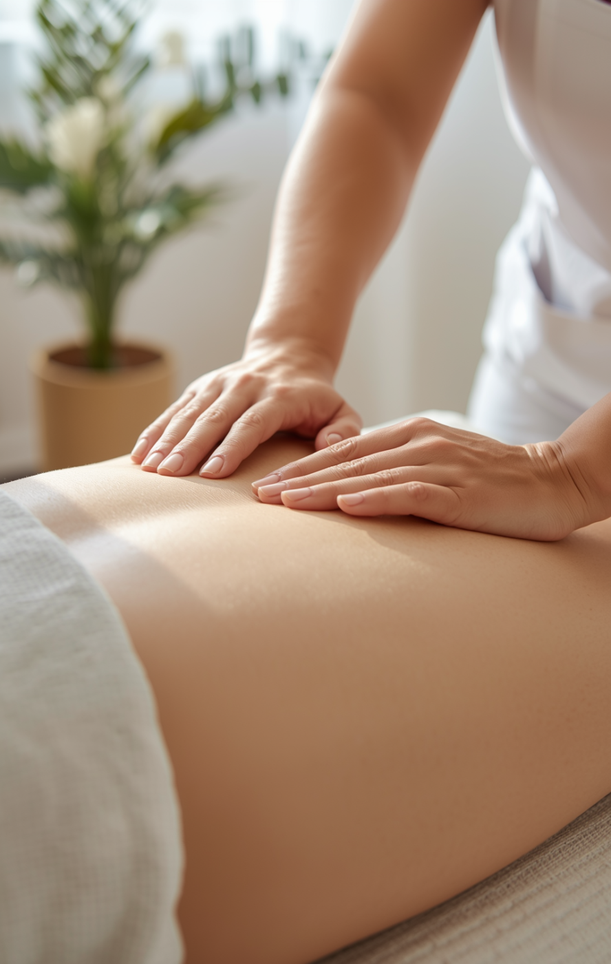 Fisioterapeuta realizando avaliação de movimento no Fluir Saúde Integral, em Florianópolis